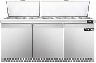 DL72-30M-FB Designer Line Mighty Top Sandwich Unit, 72" W, With 30 Pan Top Openings & Front Breathing