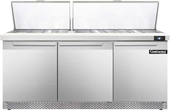 DL72-30M-FB Designer Line Mighty Top Sandwich Unit, 72" W, With 30 Pan Top Openings & Front Breathing