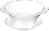 Rosseto SA112 Round Frosted Acrylic Bowl and Drip Tray Ice Bath Cooler