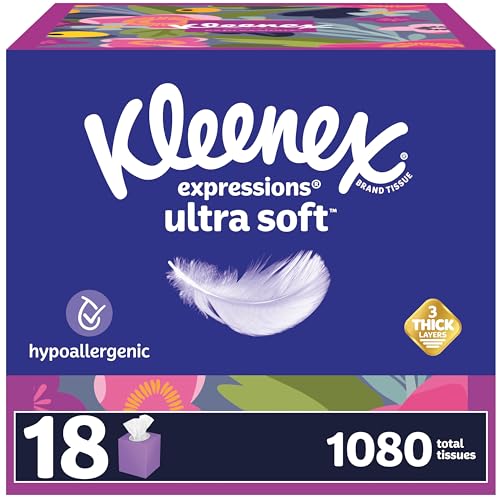 Kleenex White / 60 Count (Pack of 18) / NEW Box Tissues
