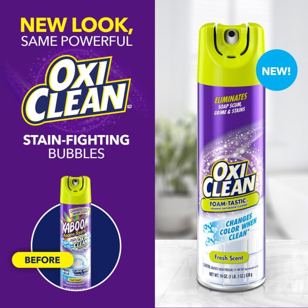 Foam-Tastic - Fresh - 19 oz - 6 pk by OxiClean – 19 Fl Oz (Pack of 6), Pack of 6, Model HDL-037B