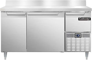 DLFA60-SS-BS Designer Line Freezer Base Worktop Unit, 60" W, Full Stainless & Backsplash