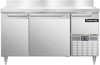 DLFA60-SS-BS Designer Line Freezer Base Worktop Unit, 60" W, Full Stainless & Backsplash