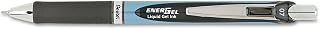Pentel EnerGel Alloy Liquid Gel Pen, Needle Point (0.7 mm), Black/Blue Metal Barrel, Black Ink, 1 Count