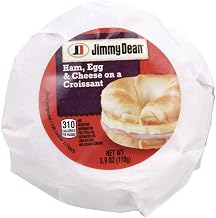 Jimmy Dean Ham Egg and Cheese Croissant Breakfast Sandwich, 3.9 Ounce -- 12 per case.
