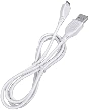 3.3ft White Micro USB PC 5V DC Cable PC Laptop Charger Power Cord Compatible with Abco Tech Water Resistant Wireless Bluetooth Shower Speaker ABC2024 ABC2027 ABC2029 ABC2031 ABC2032 T200520