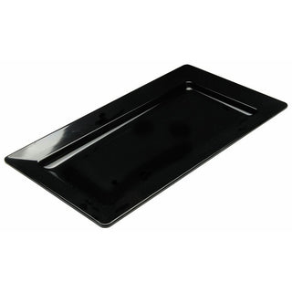 Platter Rectangular Black China Look Melamine -19 1/2 L x 10 3/4 W x 2" H by HUBERT – Large, Melamine, Black, Model H0016-BLACK