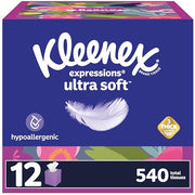Kleenex White / 45 Count (Pack of 12) / NEW Box Tissues