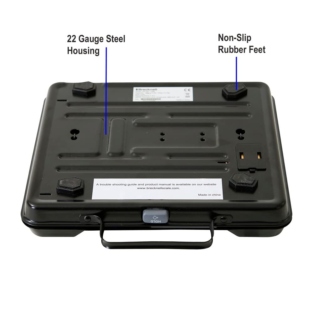 SBWGP100 - Portable Electronic Utility Bench Scale by Brecknell – 100 lb Capacity, Plastic, Black