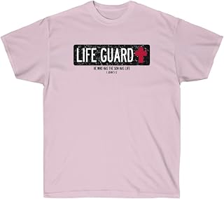 Life Guard - He Who Has The Son Has Life - Christian T-Shirt 4X-Large Light Pink