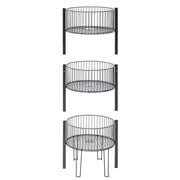 3-Tier Dump Bin - 18"Dia x 49 12/25"H by HUBERT – Metal, Black, Model 60807