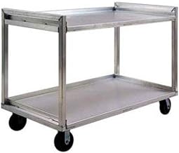 New Age 97179 Correctional Utility Cart 29" W x 41" H x 37" D with (2) Open Shelves & 1500 lbs Capacity per Shelf