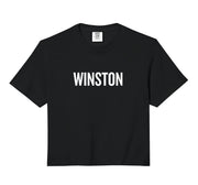 Winston Comfort Colors Crop Top by WINSTON Name Text Desings – Cotton, Beige, Model GYTDBEJ1QZC