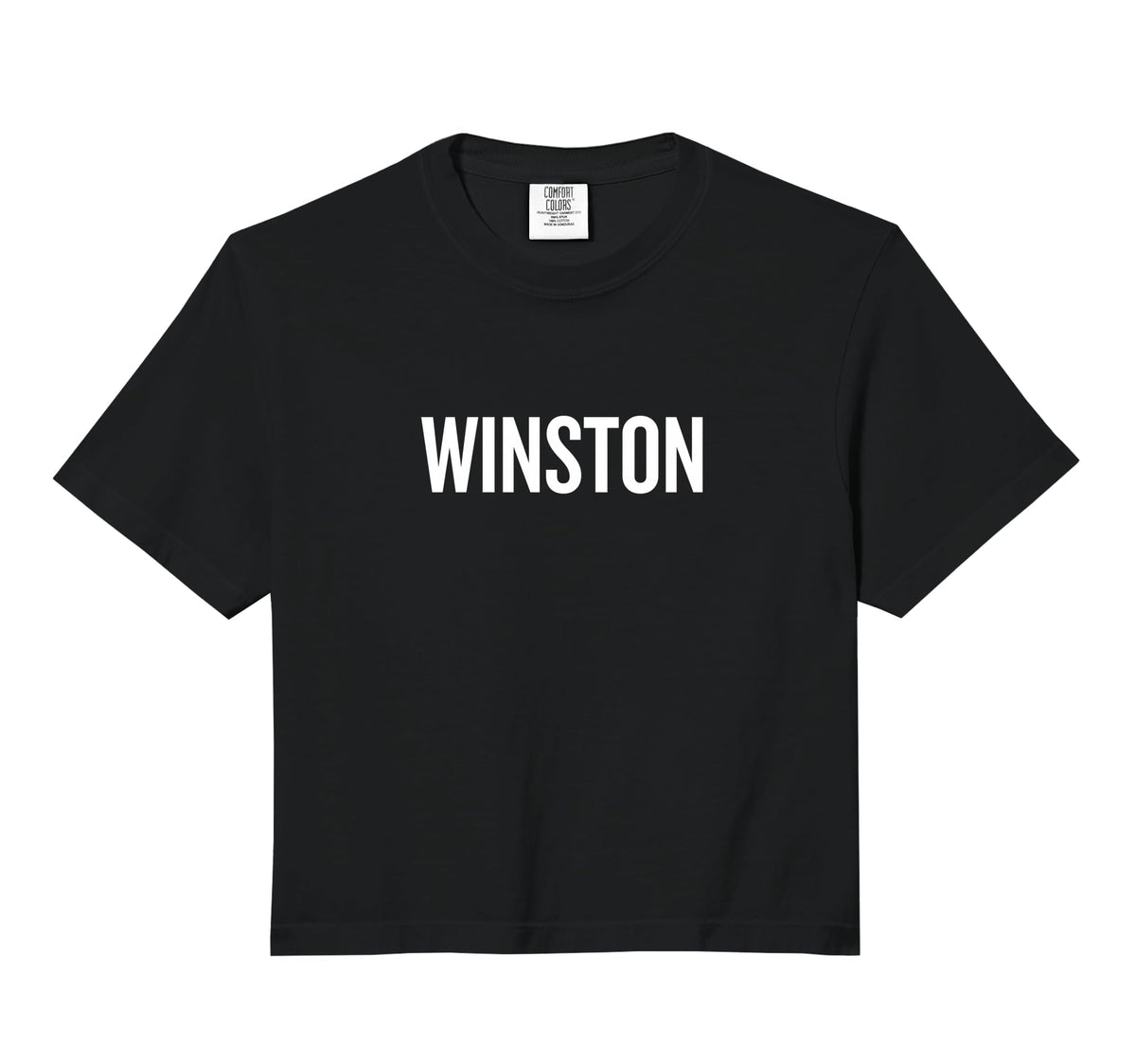 Winston Comfort Colors Crop Top by WINSTON Name Text Desings – Cotton, Beige, Model GYTDBEJ1QZC