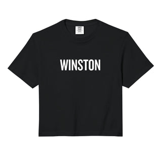 Winston Comfort Colors Crop Top by WINSTON Name Text Desings – Cotton, Beige, Model GYTDBEJ1QZC