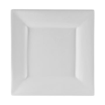 Whittier 11.625" Square Charger Plate by 10 Strawberry Street – 11.625x-x1, Porcelain, White, Model WTR-12SQ