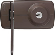 ABUS 532771 7035 B Additional Door Lock with Double-Sided Cylinder and Locking Shackle, Brown