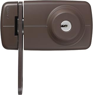 ABUS 532771 7035 B Additional Door Lock with Double-Sided Cylinder and Locking Shackle, Brown