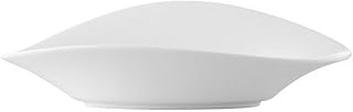 CAC China COL-B14 Porcelain 26 oz Deep Wavy Bowl (Box of 12), 13-5/8" x 7" x 3-3/4", New Bone White