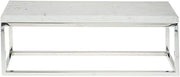 HUBERT Cerve Collection Chrome Display Riser with Marble Top - 7"H