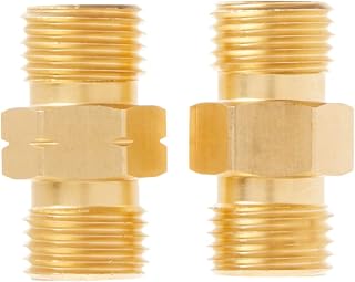 Hobart 770207 Oxy-Acetylene Hose Coupler Kit, 2-Piece | 2-piece brass hose coupler kit; joins 3/16 in or 1/4 in oxy-acetylene welding hose