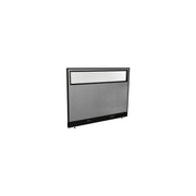 60-1/4"W x 46" H Electric Office Partition Panel with Partial Window by Global Industrial – Alloy Steel, Grey, Model 694756WEGY