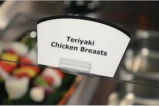 Clear Plastic Sneezeguard Plastic Clip-On Sign Holder With Double Gripper | 1 1/4" L