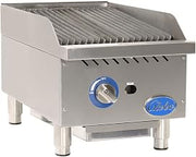 Globe Food Equipment Countertop 15" S/S Radiant Gas Charbroiler