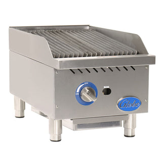 Food Equipment Countertop 15" Char Rock Gas Charbroiler by Globe – 18/10 Steel, Stainless-Steel, Model GCB15G-RK