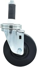 BK Resources 4" Hard Rubber 1" Expanding Stem Swivel Caster for Work Tables, NSF, 300lb Capacity Per Wheel