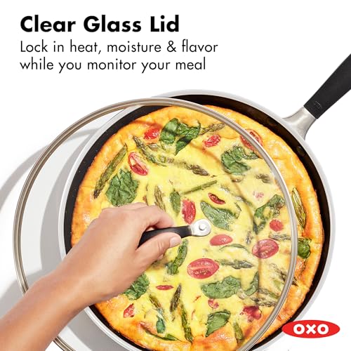 OXO 12" Frying Pan Skillet with Lid / Black / 4.0 cups Skillets
