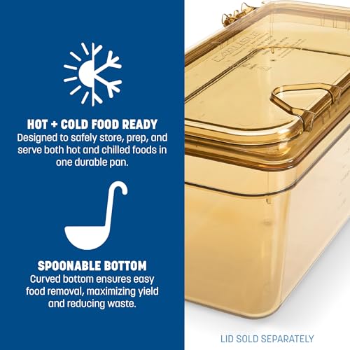 Carlisle FoodService Products 1/3 size / Amber / 2.5" Deep Storage & Transport