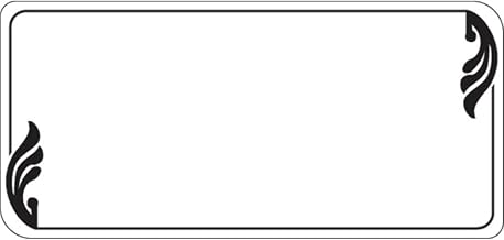 HUBERT Deli Tag Write on Style with Black Accents White Heat Resistant Merchandising Tags - 4" L x 1 3/4 H, 12/Bag