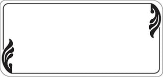 HUBERT Deli Tag Write on Style with Black Accents White Heat Resistant Merchandising Tags - 4" L x 1 3/4 H, 12/Bag
