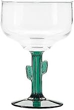Libbey Cactus Margarita Glass with Juniper Stem (Set of 12), Multicolor