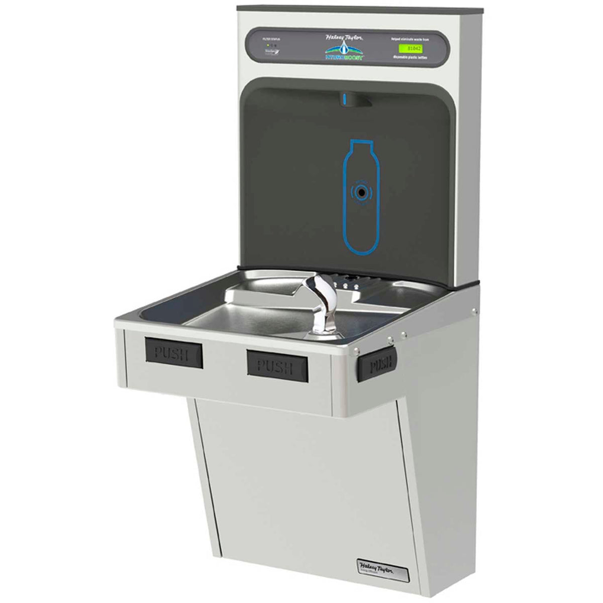 HydroBoost Water Refilling Station by Halsey Taylor – 300 Stainless Steel, Stainless Steel, Model HTHB-HAC8SS-NF