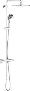 GROHE Vitalio Joy XXL 310 – Wall Mounted Cool Touch Thermostatic Mixer (31 cm Head Shower, Swivel Arm, 11 cm 3 Spray Hand Shower with Easy Clean Nozzles), Water Saving, Chrome, 26400001