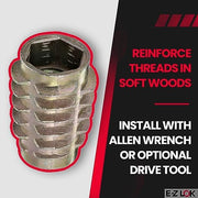 E-Z LOK 5/16"-18 Internal Threads, 0.789" (Pack of 2000) / Silver / Tapping(Pack of 2000) Threaded Inserts