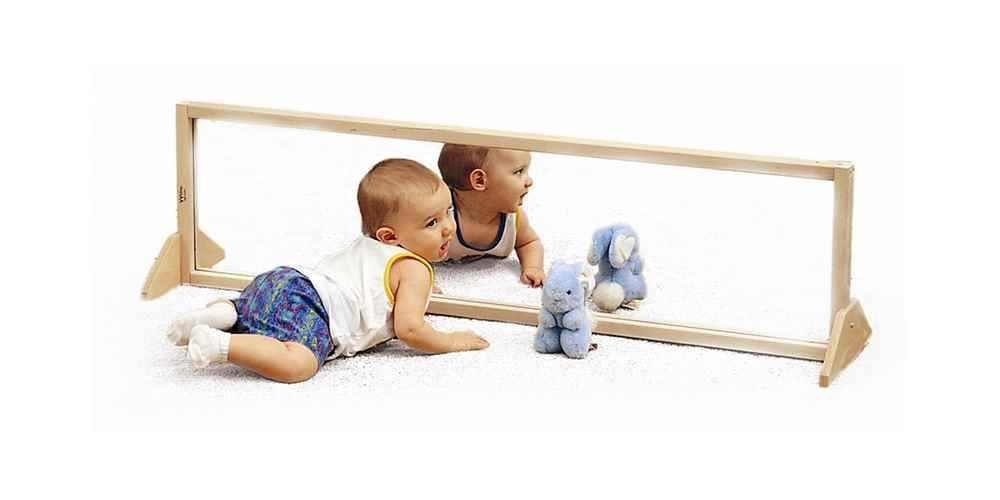 Vertical/Horizontal Mirror With Stand by Whitney Brothers – 49 x 11.5 x 13.25, Wood, Maple, Model WB0338