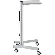 Global Industrial Mobile Laptop Workstation by IndustrialSupplies – Height adjustable, Steel/aluminum, Silver, Model PC1000