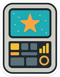 Starfleet PADD Glowing Display Flat Tech Icon Sticker (2.25" x 3")