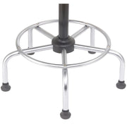 4 Way Adjustable Stool with Chrome Base & Armrests by Global Industrial – 24 inches x 24.5 inches x 9.5 inches, Polyurethane, Black, Model A203TC+19C2ARM