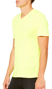 Bella + Canvas Unisex Jersey Short-Sleeve V-Neck T-Shirt 2XL NEON GREEN by BELLA+CANVAS – Jersey, Neon Green, Model 3005