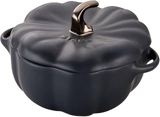 STAUB La Cocotte Special Shape 40508-549 Pumpkin, Cocotte, Black, 5.9 inches (15 cm), 0.2 fl oz (0.68 ml), Ceramic, Heat Resistant, Storage Container, Microwave Safe