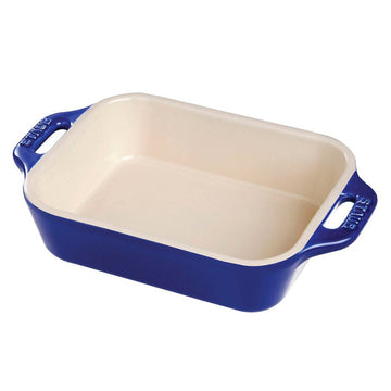 Rectangular Dish by STAUB – 13 x 9 inches, 4.75 quarts, Ceramic, Dark Blue, Model 40511-149