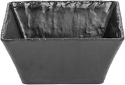 Cal-MIL Faux Slate Collection Square Black Melamine Bowl - 8" L x 8" W x 3 3/4 H