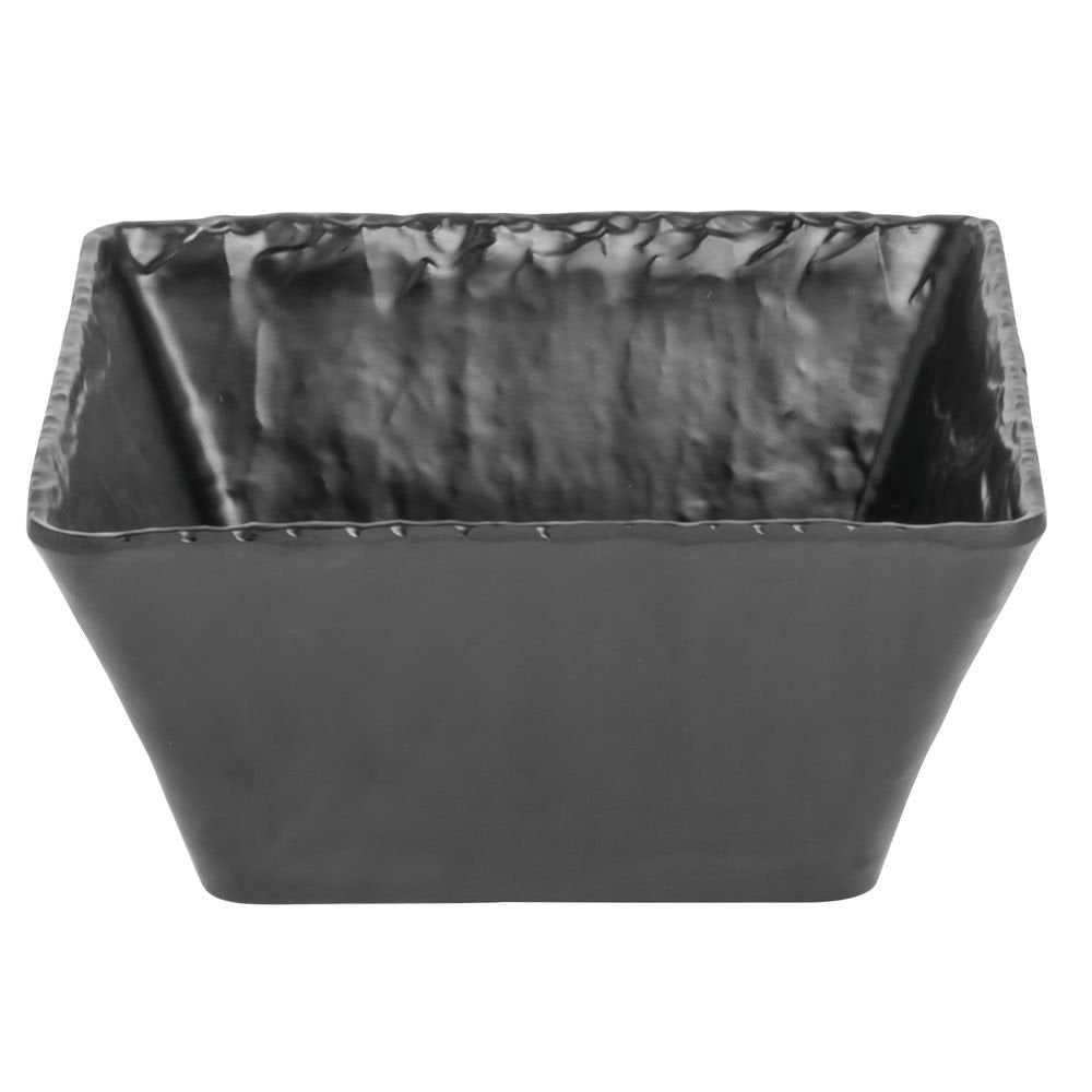 Cal-MIL Faux Slate Collection Square Black Melamine Bowl - 8" L x 8" W x 3 3/4 H by CAL MIL PLASTIC PRODUCTS INC – Plastic, Black, Model 688640195081