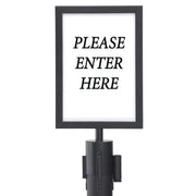 Sign Frame for Crowd Control Stanchion 8 1/3" x 11 3/4" (W x H) by Retail Resource – Model B-A4P-B