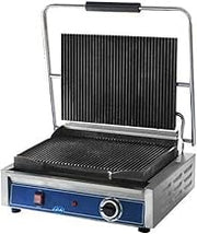 Globe GPG1410 Electric Countertop Grooved Panini Single Grill, NSF