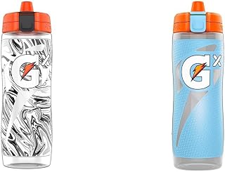 Gatorade Gx Squeeze Bottles (30oz) - Marble Black and Light Blue